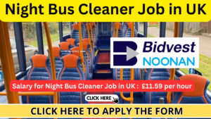 Night Bus Cleaner Job in UK
