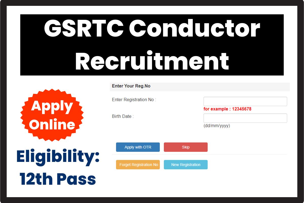 GSRTC Driver and Conductor Recruitment 2024 Now