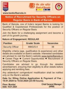 Bank of Baroda (BOB) Recruitment 2024