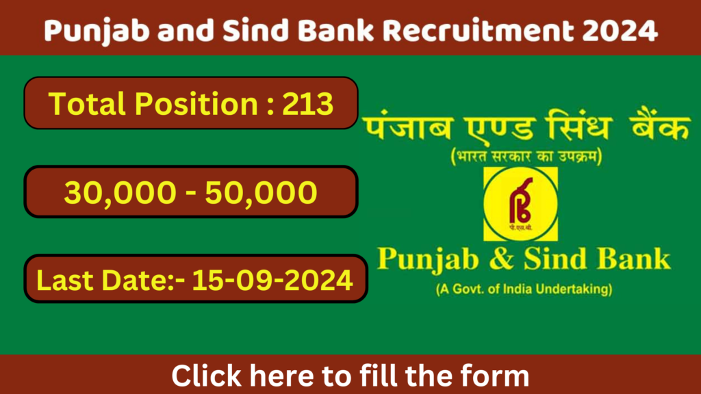 Punjab and Sind Bank Recruitment 2024