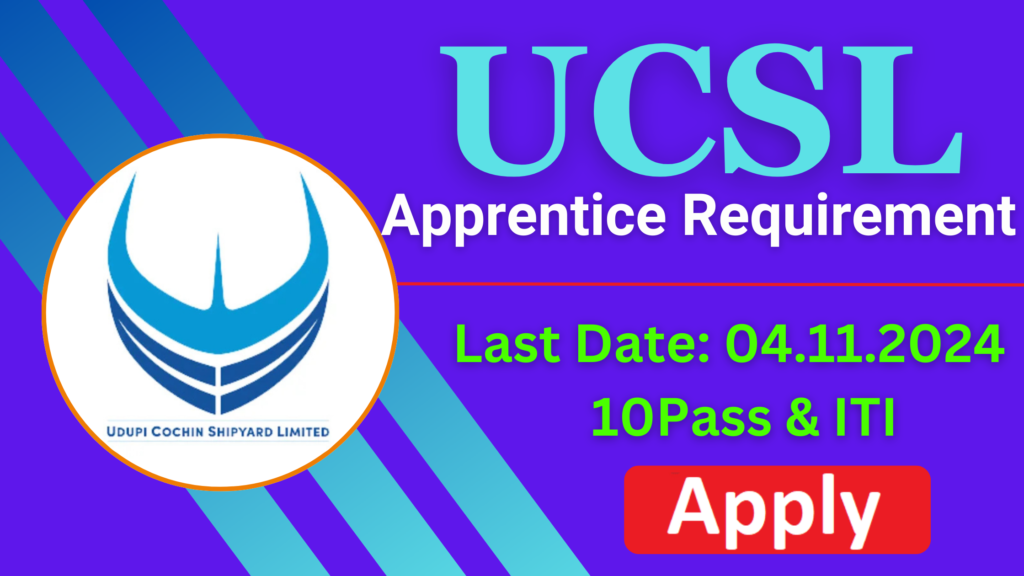 UCSL Apprentice Recruitment 2024: Apply Online Now