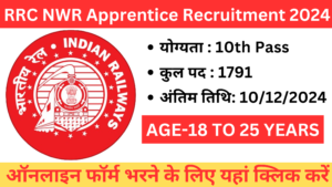 RRC NWR Apprentice Recruitment 2024: Best Opportunity Apply Online Now